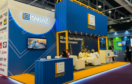 RAKAZ stand, OPES 2024, Oman, Muscat, Concept Stands ,NewAge Media Solutions, NewAge, 6x3 Stand, Exhibition Stands.